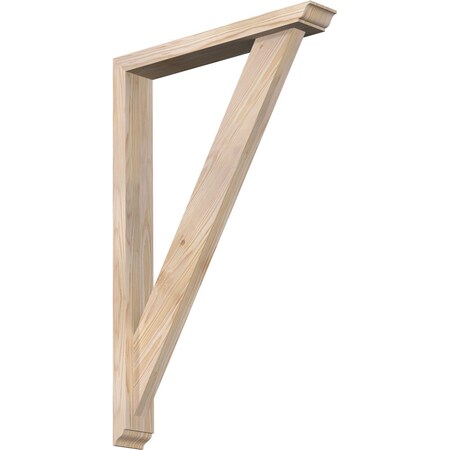Ekena Millwork Traditional Traditional Smooth Bracket w/ Offset Brace, Douglas Fir, 3 1/2"W x 22"D x 34"H BKT0402X22X34TRA01SDF